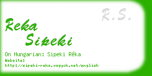 reka sipeki business card